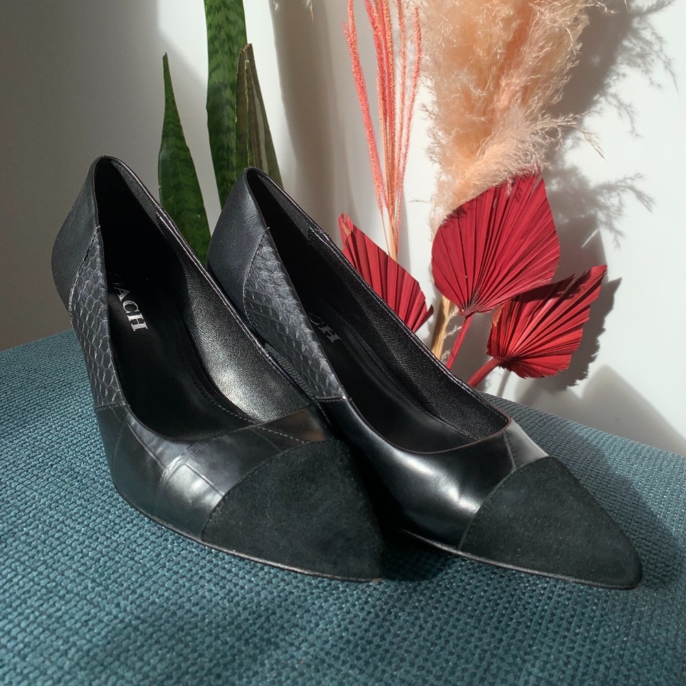 Coach Black Patent Heels